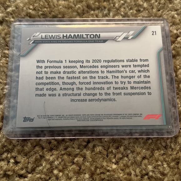 2020 Topps Chrome Lewis Hamilton RC - Picture 2 of 2